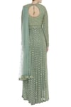 Shop_Abhi Singh_Green Embroidered Anarkali With Attached Dupatta  _at_Aza_Fashions