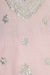 Nazar By Indu_Pink Cotton Voil Embroidered Notched Gota Pati Kurta Sharara Set _at_Aza_Fashions