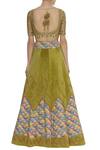 Shop_Neha Mehta Couture_Gold Zardozi Embroidered Lehenga Set_at_Aza_Fashions