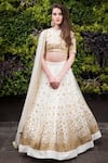 Buy_Prathyusha Garimella_Off White Embroidered Lehenga With Blouse And Dupatta_at_Aza_Fashions