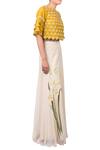 Shop_Yashodhara_Yellow Embellished Crop Top Pant Set_at_Aza_Fashions