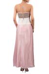 Shop_Yashodhara_Pink Embroidered Bustier With Draped Skirt And Cape_at_Aza_Fashions