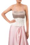 Buy_Yashodhara_Pink Embroidered Bustier With Draped Skirt And Cape_Online_at_Aza_Fashions