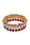 Nepra By Neha Goel_Gold Plated Jadau Kundan Polks Bangle_Online_at_Aza_Fashions