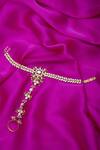 Buy_Nepra By Neha Goel_Gold Plated Petal Stone Encrusted Hand Harness_Online_at_Aza_Fashions