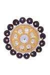 Moh-Maya by Disha Khatri_Black Crystals, Pearls Kundan And Stone Stud Earrings _Online_at_Aza_Fashions