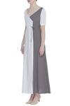Buy_Bohame_White Linen Wrap Dress _Online_at_Aza_Fashions