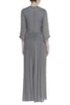 Shop_Bohame_Grey Crepe Block Printed Round Pleated Maxi Dress _at_Aza_Fashions