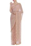 Buy_Papa Dont Preach_Beige Embroidered Saree With Blouse_at_Aza_Fashions