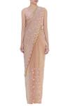 Buy_Papa Dont Preach_Beige Embroidered Saree With Blouse_Online_at_Aza_Fashions