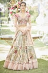 Buy_Varun Bahl_Pink Embroidered Lehenga Set_at_Aza_Fashions