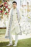 Buy Varun Bahl Off White Spun Silkembroidered Shawl at Aza Fashions Buy_Varun Bahl_Off White Spun Silkembroidered Shawl_at_Aza_Fashions