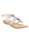 Buy_Sole Fry_White Beaded Back Strap Sandals _at_Aza_Fashions