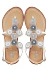 Shop_Sole Fry_White Beaded Back Strap Sandals _at_Aza_Fashions