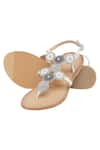 Sole Fry_White Beaded Back Strap Sandals _Online_at_Aza_Fashions