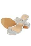 Sole Fry_Silver Open Toe Embellished Wedges _Online_at_Aza_Fashions