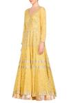 Devnaagri_Yellow Embroidered Anarkali Kurta Set_Online_at_Aza_Fashions