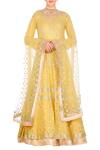 Buy_Devnaagri_Yellow Embroidered Anarkali Kurta Set_Online_at_Aza_Fashions