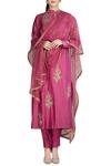 Buy_Joy Mitra_Pink Embroidery Round Kurta Set _at_Aza_Fashions