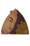 Buy_Crazy Palette_Brown Hand Painted Triangular Sling Bag_at_Aza_Fashions