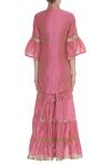 Shop_Kunwarani Ritu_Pink Embroidered Sharara Set With Printed Dupatta  _at_Aza_Fashions
