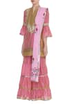 Kunwarani Ritu_Pink Embroidered Sharara Set With Printed Dupatta  _Online_at_Aza_Fashions