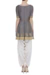 Shop_Ranian_Grey Embroidered Dhoti Pant Set_at_Aza_Fashions