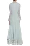 Shop_Ranian_Blue Round Gota Embroidered Kurta With Dupatta _at_Aza_Fashions