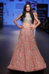 Buy_Anushree Reddy_Pink Embroidered Lehenga Set_at_Aza_Fashions