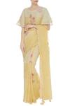 Buy_Shagun Manchanda_Yellow Handwoven Linen Blouse _at_Aza_Fashions