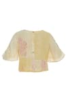 Shagun Manchanda_Yellow Handwoven Linen Blouse _Online_at_Aza_Fashions