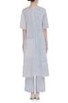 Shop_Shagun Manchanda_Grey Cotton Embroidered French Knot Block Printed Long Kurta  _at_Aza_Fashions