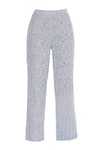 Shop_Shagun Manchanda_Grey Cotton Embroidered Block Printed Pants  _at_Aza_Fashions