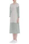 Buy_Eka_Grey Stripe Print Dress With Side Pocket_Online_at_Aza_Fashions