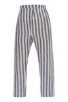 Shop_Eka_White Stripe Print Pant With Side Pockets_at_Aza_Fashions