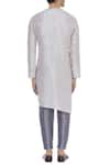 Shop_Mitesh Lodha_White Raw Silk Plain Solid Straight Classic Kurta  _at_Aza_Fashions