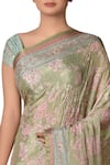 Shop_RI.Ritu Kumar_Grey Silk Blend Embroidery Floral Saree With Unstitched Blouse _Online_at_Aza_Fashions