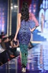 Shop_Monisha Jaising_Multi Color Tulle Sequin Work Embroidered One Buggle Bead Kaftan Gown  _at_Aza_Fashions