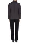Shop_Kommal Sood_Black Blended Micro Wooven Cupro Embroidered Blazer Jacket With Trouser  _at_Aza_Fashions