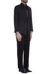 Kommal Sood_Black Blended Micro Wooven Cupro Embroidered Blazer Jacket With Trouser  _Online_at_Aza_Fashions
