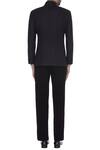 Shop_Kommal Sood_Black Blended Micro Wooven Cupro Embroidered Blazer Jacket With Trouser  _at_Aza_Fashions