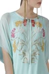 Buy_Limerick by Abirr N' Nanki_Beige Silk Georgette Embroidered Round Asymmetrical Tunic  _Online_at_Aza_Fashions