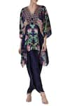 Buy_Limerick by Abirr N' Nanki_Blue Printed Tunic With Dhoti Pants _at_Aza_Fashions