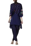 Shop_Limerick by Abirr N' Nanki_Blue Printed Tunic With Dhoti Pants _at_Aza_Fashions