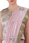 Latha Puttanna_Pink Net Embroidered Round Saree With Blouse  _at_Aza_Fashions