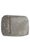 Lovetobag_Silver Japanese Bugle Bead Flapover Clutch_Online_at_Aza_Fashions