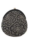 Buy_Lovetobag_Black Rose Bead Embroidery Clutch_at_Aza_Fashions