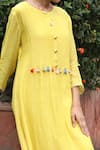 Shop_Desert Shine by Sulochana Jangir_Yellow Handwoven Chanderi Embroidered Aari Kurta And Work Salwar Set  _Online_at_Aza_Fashions