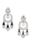 Shop_Auraa Trends_Green Pearls, Stones Drop Dangler Earrings _Online_at_Aza_Fashions