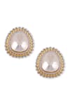 Auraa Trends_White Diamonds, Stones Kundan Embellished Stud Earrings _Online_at_Aza_Fashions